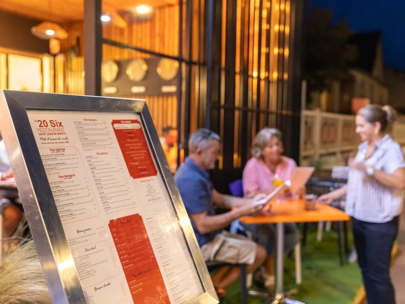 Le menu, en terrasse